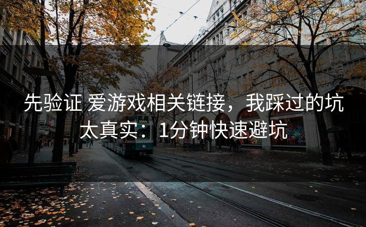 先验证 爱游戏相关链接，我踩过的坑太真实：1分钟快速避坑